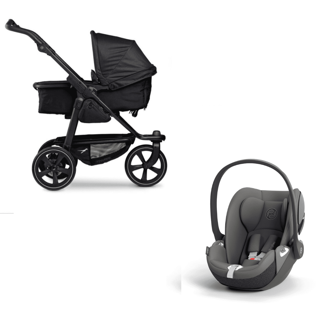 TFK Mono 2 Kombikinderwagen Luftkammerräder Schwarz und Cybex Cloud T Mirage Grey – TFK Mono 2 Kombikinderwagen Luftkammerräder Schwarz und Cybex Cloud T Mirage Grey bei babybrands.de kaufen ✓ sicher, einfach & bequem online bestellen ✓